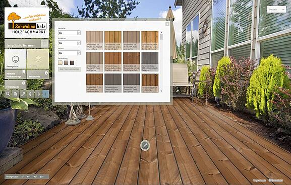 Das Schwabenholz-designStudio für Terrassendielen aus Holz und WPC